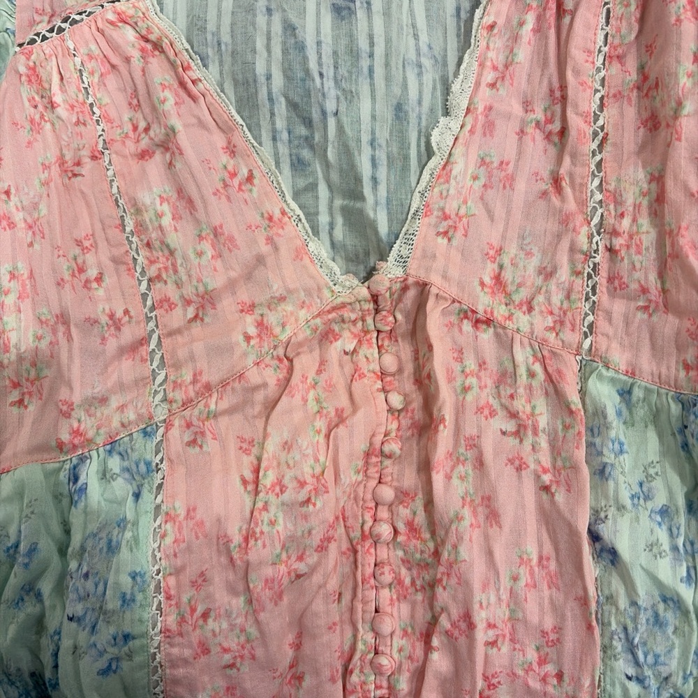LoveShackFancy Pink and Blue Maxi Dress - Picture 5 of 5